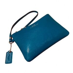 Coach Blue Wristlet Clutch
